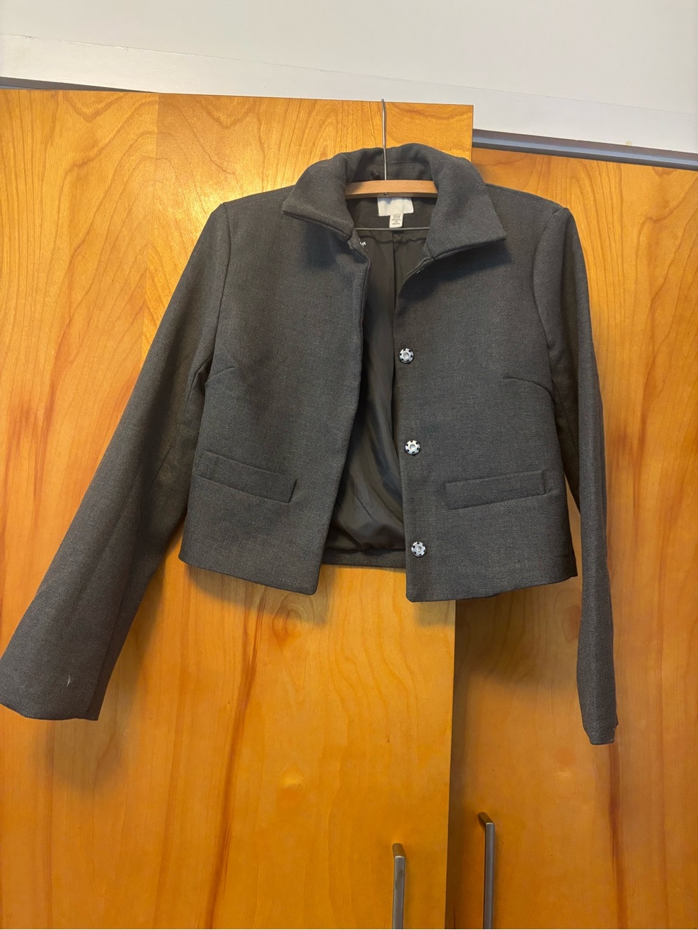 H&M Charcoal Cropped Blazer